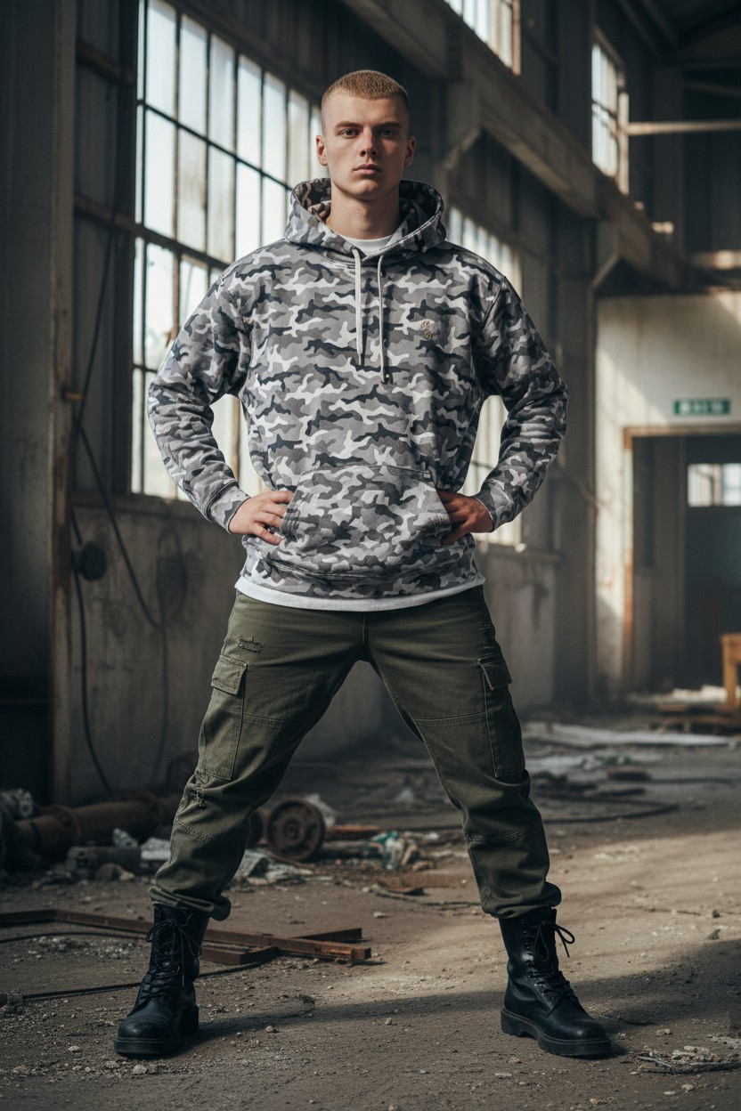 Pull à capuche "CAMO"