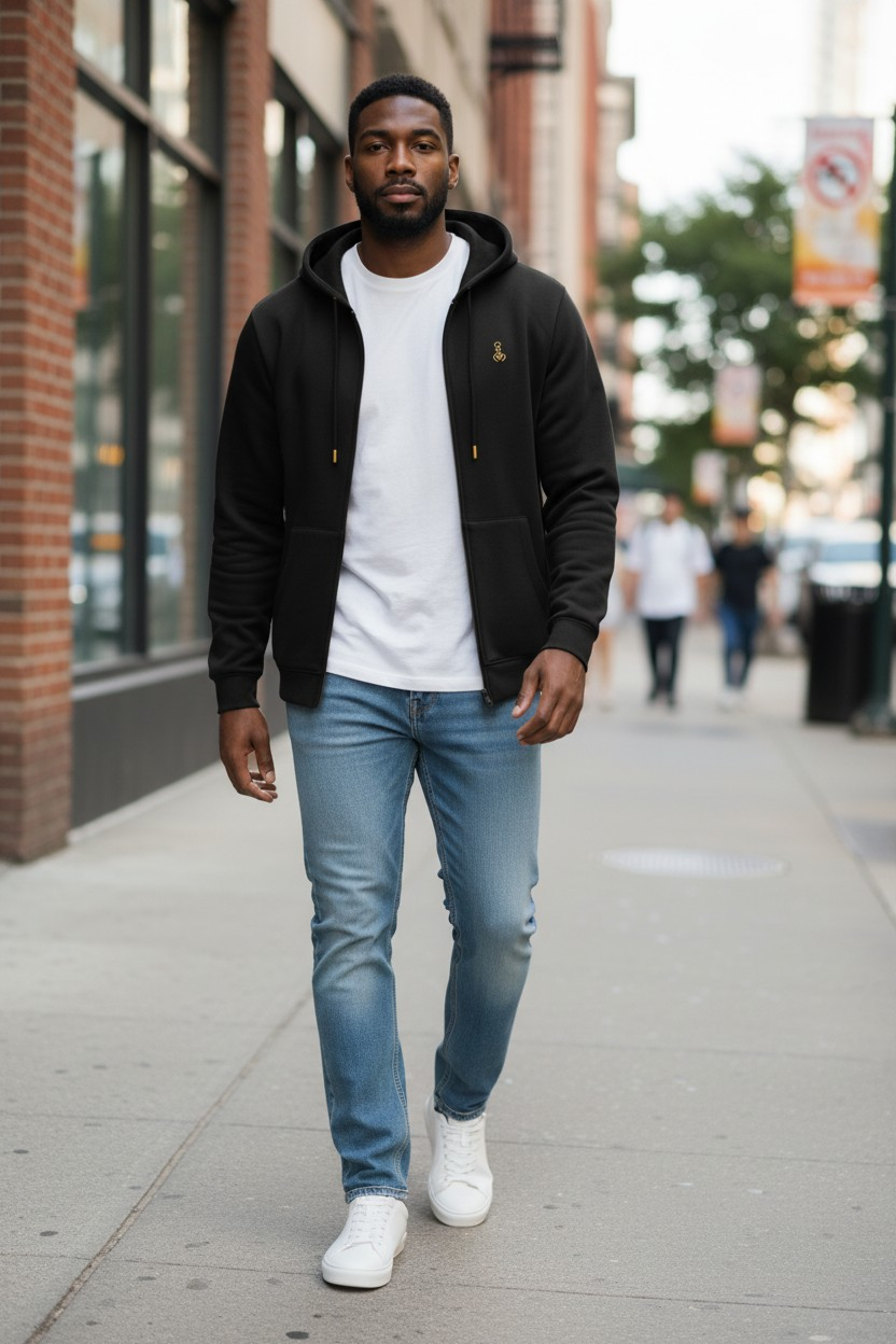 veste capuche Premium 100%coton